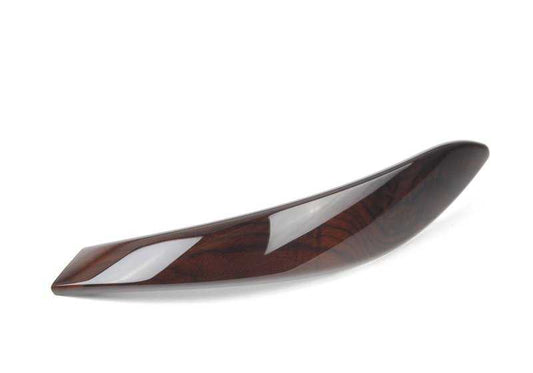 Embellecedor maneta interior madera nogal derecha OEM 51417260080 para BMW F30, F31, F34, F32, F33, F36. Original BMW.