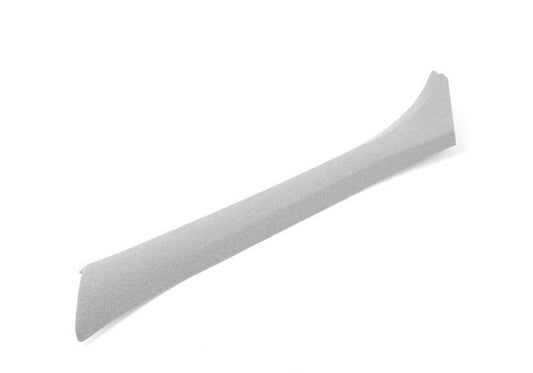 Tapa embellecedora del parabrisas izquierda (color gris plata) OEM 51438126429 para BMW E34 518i, 520i, 524td. Original BMW.