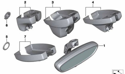 Cubiertas para base del retrovisor OEM 51167117761 para BMW E81, E82, E87, E88, E90, E91, E92, E93, E60, E61, E63, E64, E65, E66, E84, E89. Original BMW.