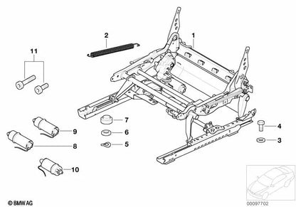 Tornillo hexagonal para BMW E36, E46 Serie 3, E63, E64 Serie 6, X3 E83, X5 E53, Z4 E85, E86 (OEM 52108211438). Original BMW.
