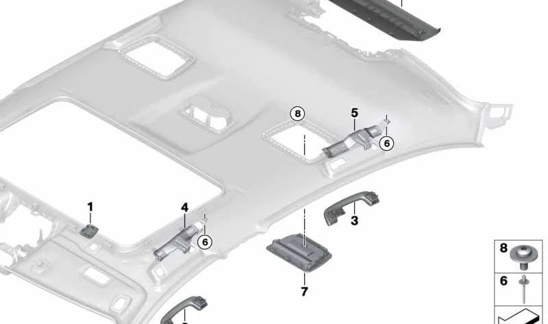 Cubierta luz de freno OEM 51449196977 para BMW F10, F18. Original BMW.
