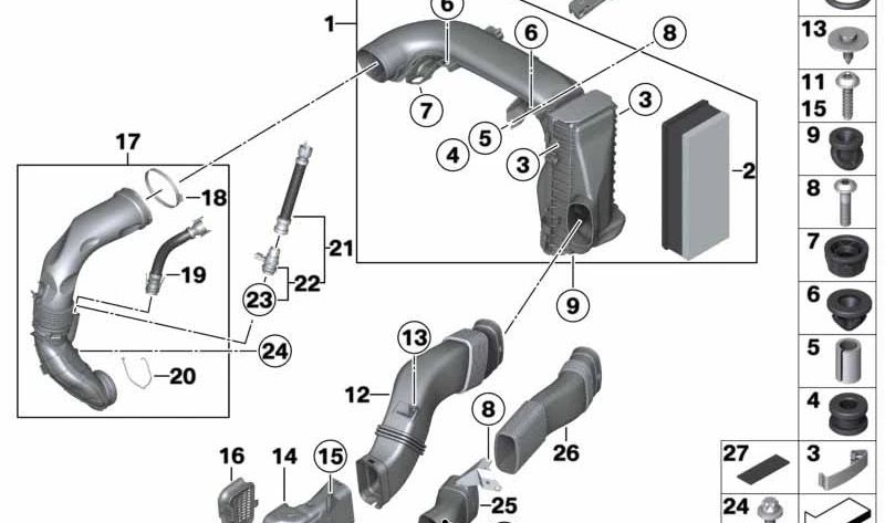 Heater element for BMW 1 E81 series, E82, E87, E88, series 3 E46, E90, E91, E92, E93, F30, F31, F34, Series 4 F32, F33, F36, Series 5 E60, E61, F07, F10, F11, Series 6 F06, F12, F13, Series 7 F01, F02, X1 E84, X3 E83, F25, X4 F26, X5 E70, F15, X6 E71, F16