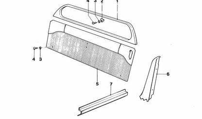 Tapa derecha para BMW Serie 3 E21 (OEM 51431852104). Original BMW
