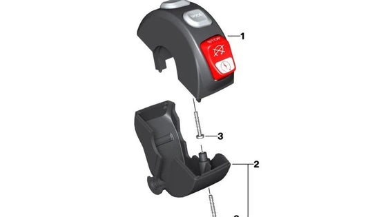 Interruptor combinado derecho OEM 61318567710 para motos BMW F 800 GS, F 800 GS Adventure, HP4, S 1000 RR. Original BMW Motorrad.