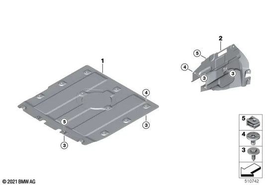 Schermata del vano motore anteriore per BMW I20 (OEM 51757931783). BMW originale.