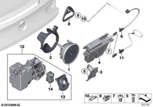 Anel de retenção para BMW Série 1 E81, E87, E87N Série 6 F06, F12, F13 Z4 E86 (OEM 51247201960). BMW original