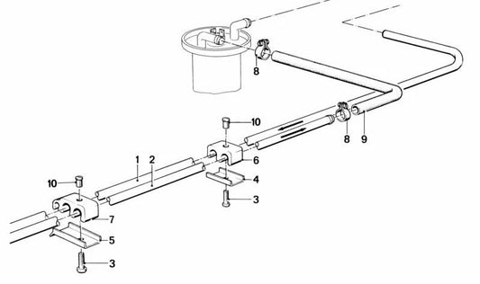 Vorlaufleitung for BMW E12, E24 (OEM 16121115337). Genuine BMW