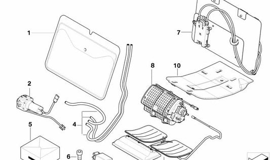 Distribuidor presión lumbar OEM 52109122584 para BMW E60, E60N, E61, E61N, F07, F10, F11, F18, E65, E66, F01, F02, F04, E70, E70N, E71, E72. Original BMW.