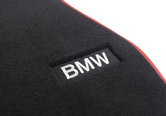 Alfombrillas delanteras textiles Sport Line antracita/rojo OEM 51472339459 para BMW F20, F21, F22, F23, F87 M2… y más. Original BMW.