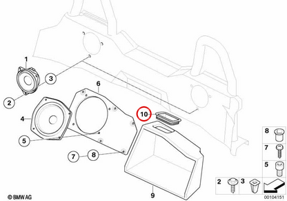 OEM Rubber Rooms 65106925363 for BMW E85, E86. Original BMW.