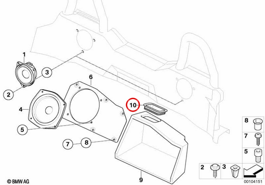CAMERE DI RUMBINE OEM 65106925363 per BMW E85, E86. BMW originale.