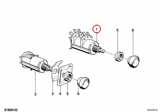Regolatore di saldo audio OEM 65121360036 per BMW E21, E24. BMW originale.