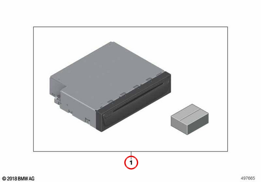 Unité de lecture de CD 65122451536 pour BMW G20, G14, G15, G16, G05, G06, G07. Accessoire BMW d'origine pour ajouter un lecteur CD au système multimédia de véhicule.