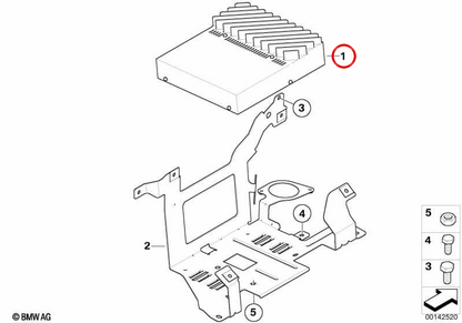 Hifi -Verstärker OEM 65122622678 für BMW E90, E91, E92, E93. Original BMW.