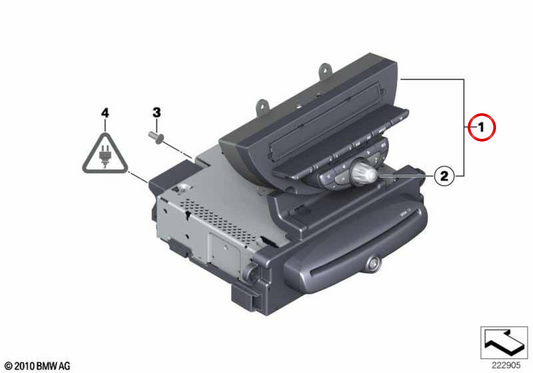 MINI Radio CD OEM 65123457152 pour MINI R56 LCI, Clubman R55 LCI, Cabrio R57 LCI, Coupé R58, Roadster R59, Countryman R60, Paceman R61. MINI d'origine.