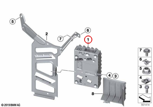 Amplificador de sistema Top-HiFi OEM 65125A41CD8 para MINI F56, F55, Clubman F54, Countryman F60... e muito mais. MINI originais.