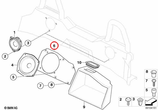OEM 51217002261 SCHEDA PERSONA SINISTRA per BMW Z4 E85, E86. BMW originale.