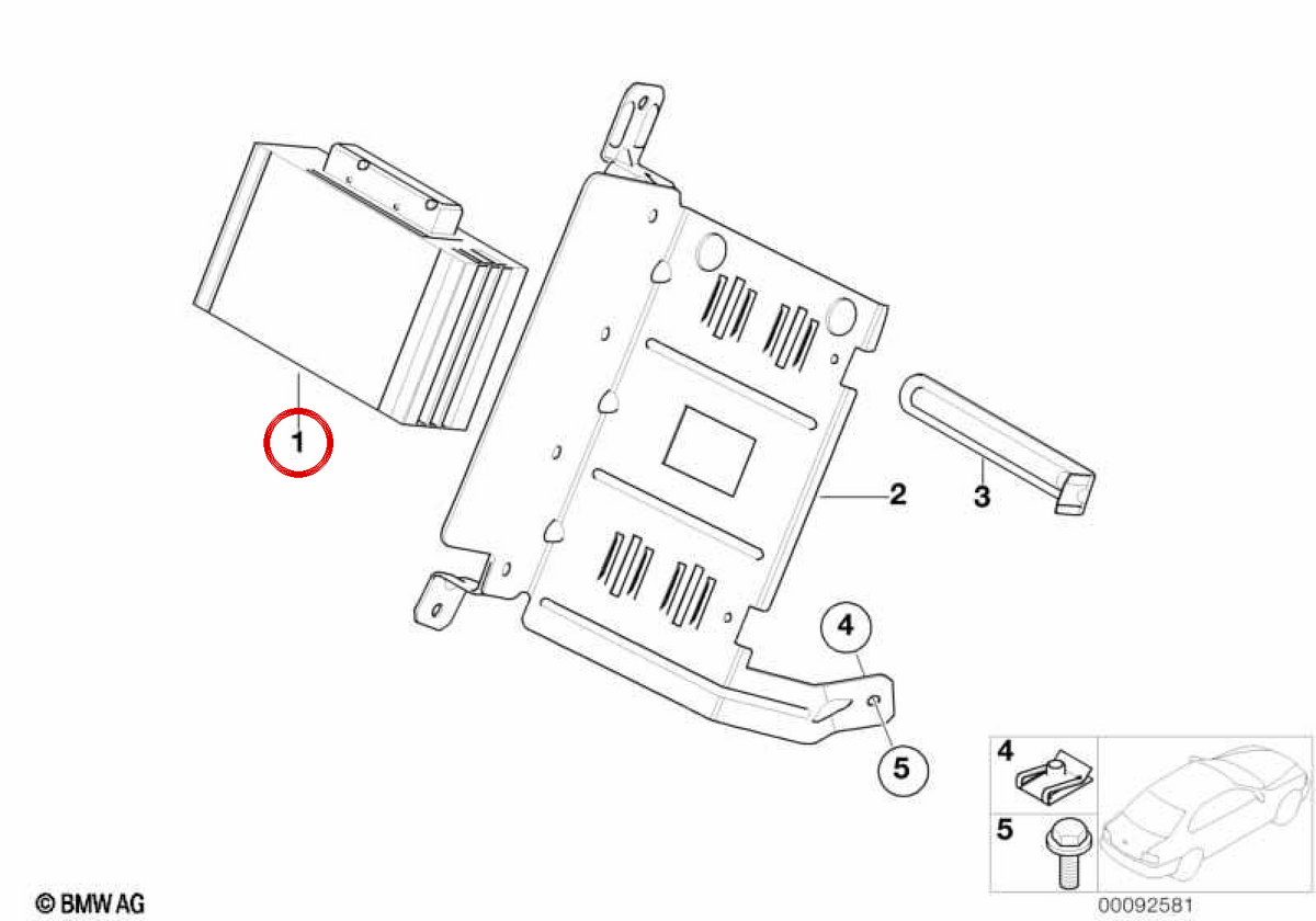 HiFi -Stereoverstärker 65126920461 für BMW E60, E61, E63, E64, E65, E66. Original BMW.