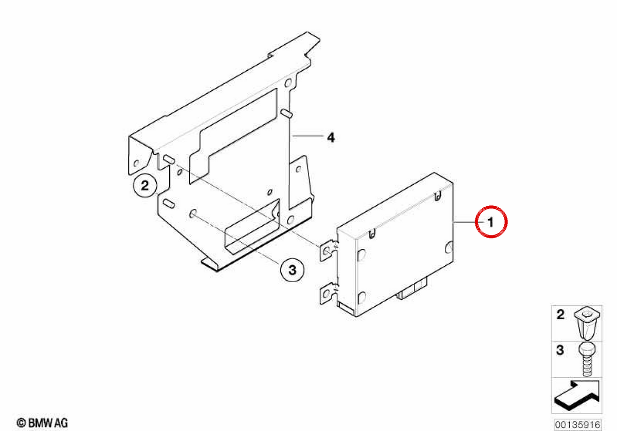 Módulo de auriculares OEM 65126968161 para BMW E60, E61, E70, E71, E72. Original BMW.