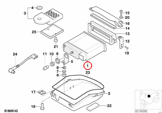 CD-Radio ECE OEM 65127707657 für BMW-Motorräder K 1200 LT, K 1200 RS und R 1200 CL. Original BMW Motorrad
