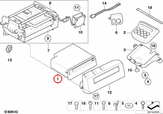 CD-Radio OEM 65127707658 für BMW K 1200 LT (K589, 0545) Original BMW Motorrad