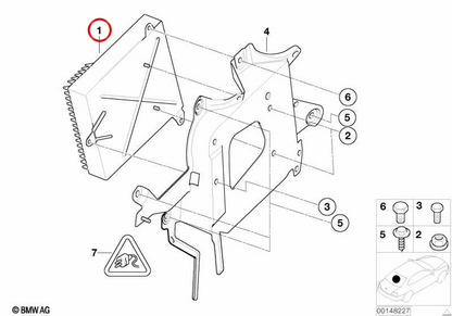 HIFI amplifier OEM 65128376305 for BMW E46. Original BMW.