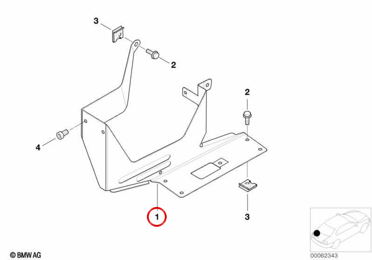 OEM CD Changer Support 65128378545 for BMW E46. Original BMW.