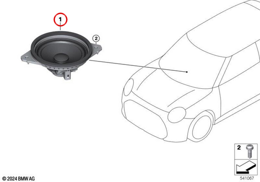 Mitteltöner OEM 65135A77E71 für MINI Cooper J01, Aceman J05... und mehr. Originaler MINI.