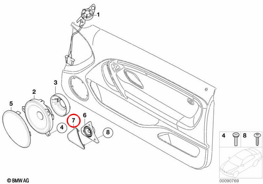 GRACHER CONSIONI ANTERIORE OEM 65136902297 per BMW E46. Sostituzione BMW originale di colore nero.