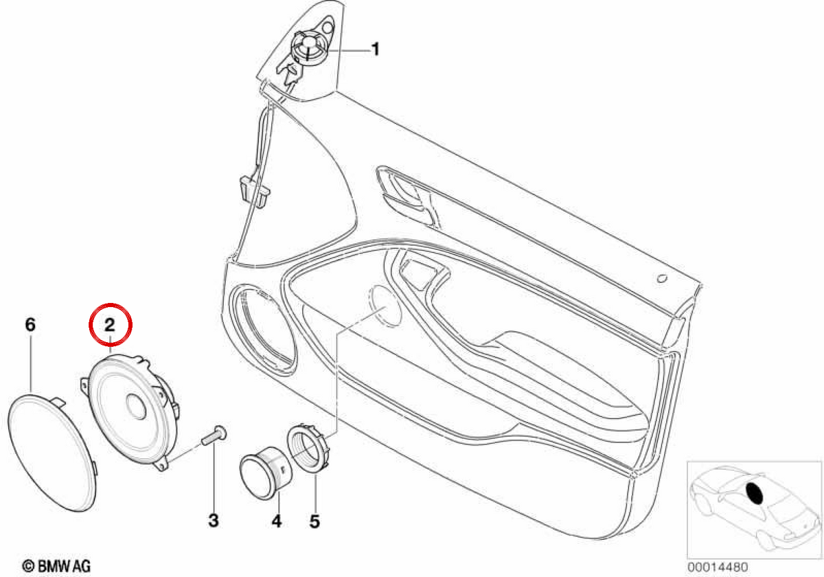 Graves Hifi OEM 65138368238 für BMW E46. Original BMW.