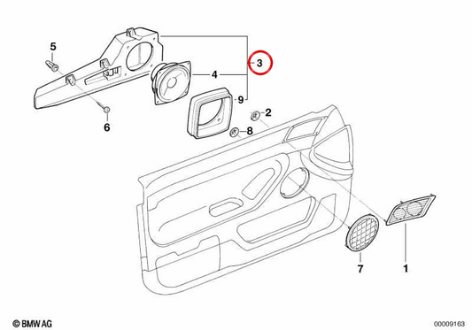 OM Haustürlautsprecher 65138371239 für BMW E38. Original BMW.