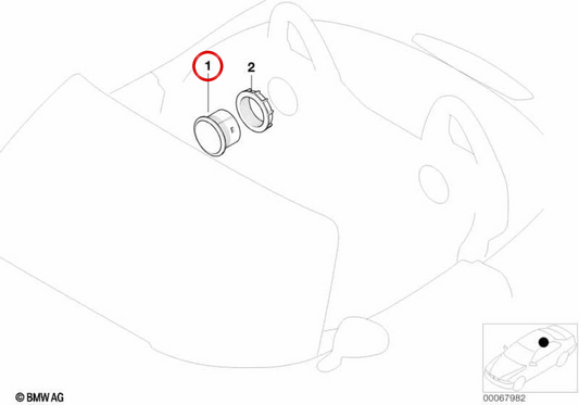 Altavoz central OEM 65138387426 para BMW E52. Original BMW.