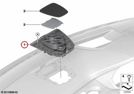 Sistema di altoparlanti OEM 65139276506 per BMW X5 F15 {SDRive25d, XDrive25d, XDrive28i, XDrive30d}. Compatibile tra il 2013 e il 2018. BMW originale.