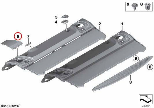Grace Sheep OM 65139276541 per BMW F10, F11. BMW originale.