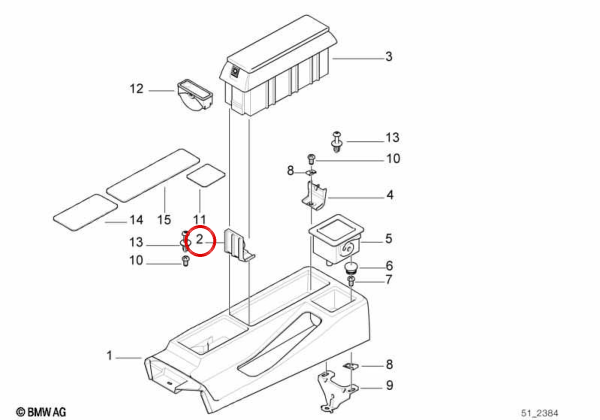 Fronthalter OEM 65148146931 für BMW E36. Original BMW.
