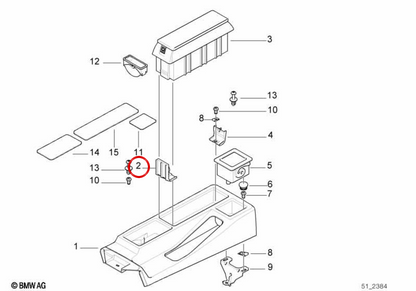 Fronthalter OEM 65148146931 für BMW E36. Original BMW.