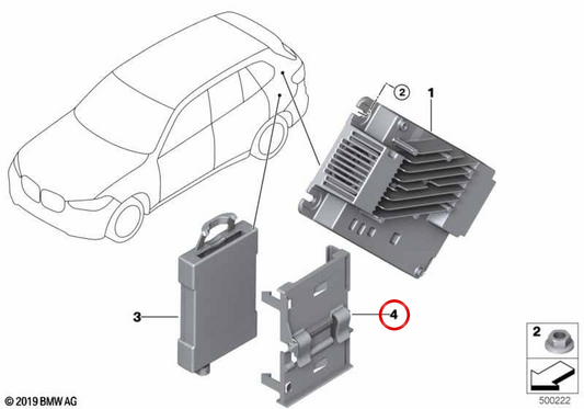 SUPPORT SUPPORT CI PLUS MODURE OEM 65152669014 for BMW G05, F95, G06, F96, G07. Original BMW.