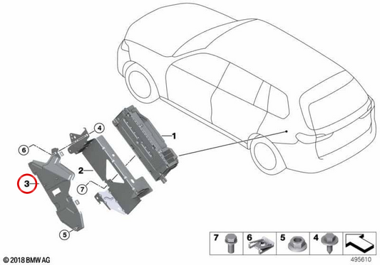 Soporte RAM Mount OEM 65158791013 para BMW G32. Original BMW.