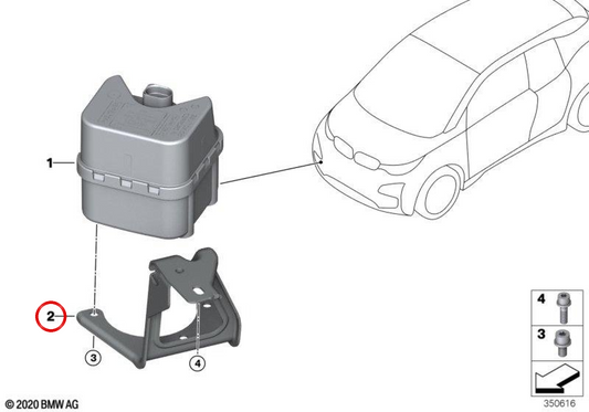 Supporto del generatore audio OEM 65159301691 per BMW I3 (I01). BMW originale.