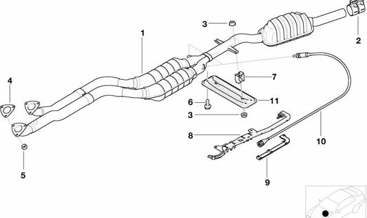 Guía de cables OEM 11781716343 para BMW E46. Original BMW.