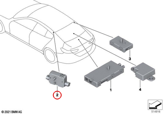 OM 65206835192 Radio -Interferenzmodul für BMW F93, G16. Original BMW.
