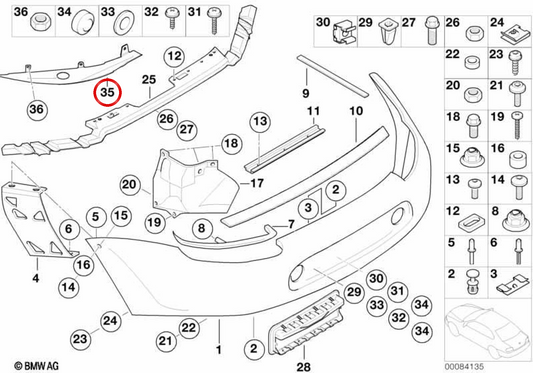 Cubierta derecha OEM 65206908552 para BMW E52 (Z8). Original BMW.