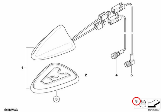 OEM-Radioantenne 65206918546 für MINI R50, R53. Originaler MINI.