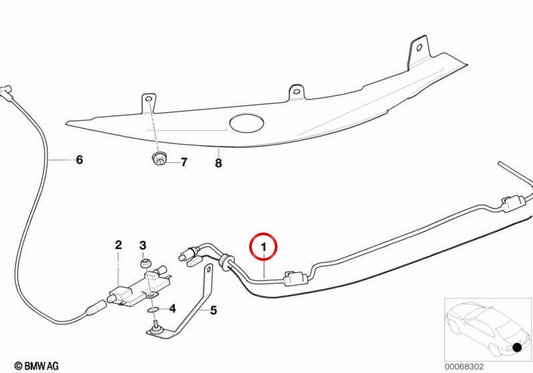 Antenna radio OEM 65208377328 per BMW E52 (Z8). BMW originale.