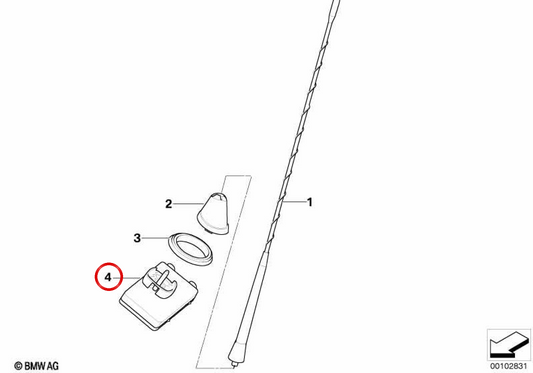 Amplificateur d'antenne pour BMW E85, E86. OEM 65209119578. BMW original.