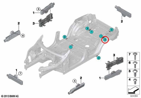 Comfort Access Antenna Support for BMW 2 Series F46, F46N, 7 Series G70, i I20, X3 F97, G01, G08, X4 F98, G02, X5 F15, F95, G05, X6 F16, F96, G06, , MINI F55, F56 (OEM 65209265295). Genuine BMW