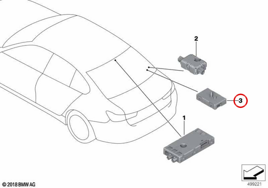 OEM -Interferenz -Suppressorfilter 65209856130 für BMW G42, U06, G87, U11, U12. Original BMW.