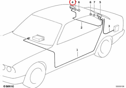 OEM signal amplifier module 65258375116 for BMW E31. Original BMW.