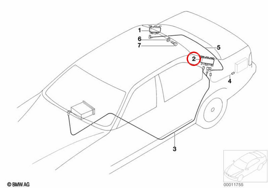 OEM -Soundverstärker 65258378090 für BMW E39, E38. Original BMW.