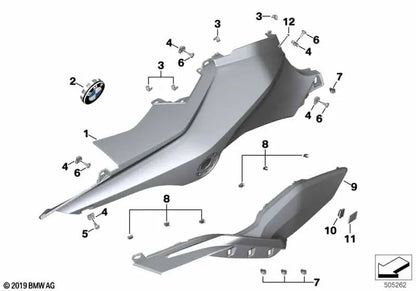 Clip for BMW 3 Series F30, F80, 6 Series G32, Motorrad S K69 (OEM 07147328846). Genuine BMW.